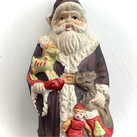 Old Fashioned Santa Claus Porcelain Figurine England 1905 Christmas Holiday Gift - Picture 3 of 13
